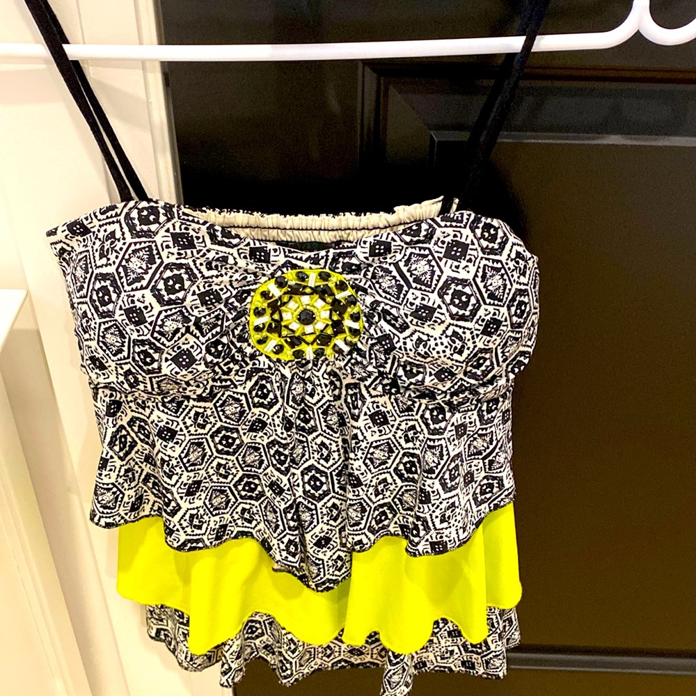 Rampage bustier-like top with padded cups. Size small .